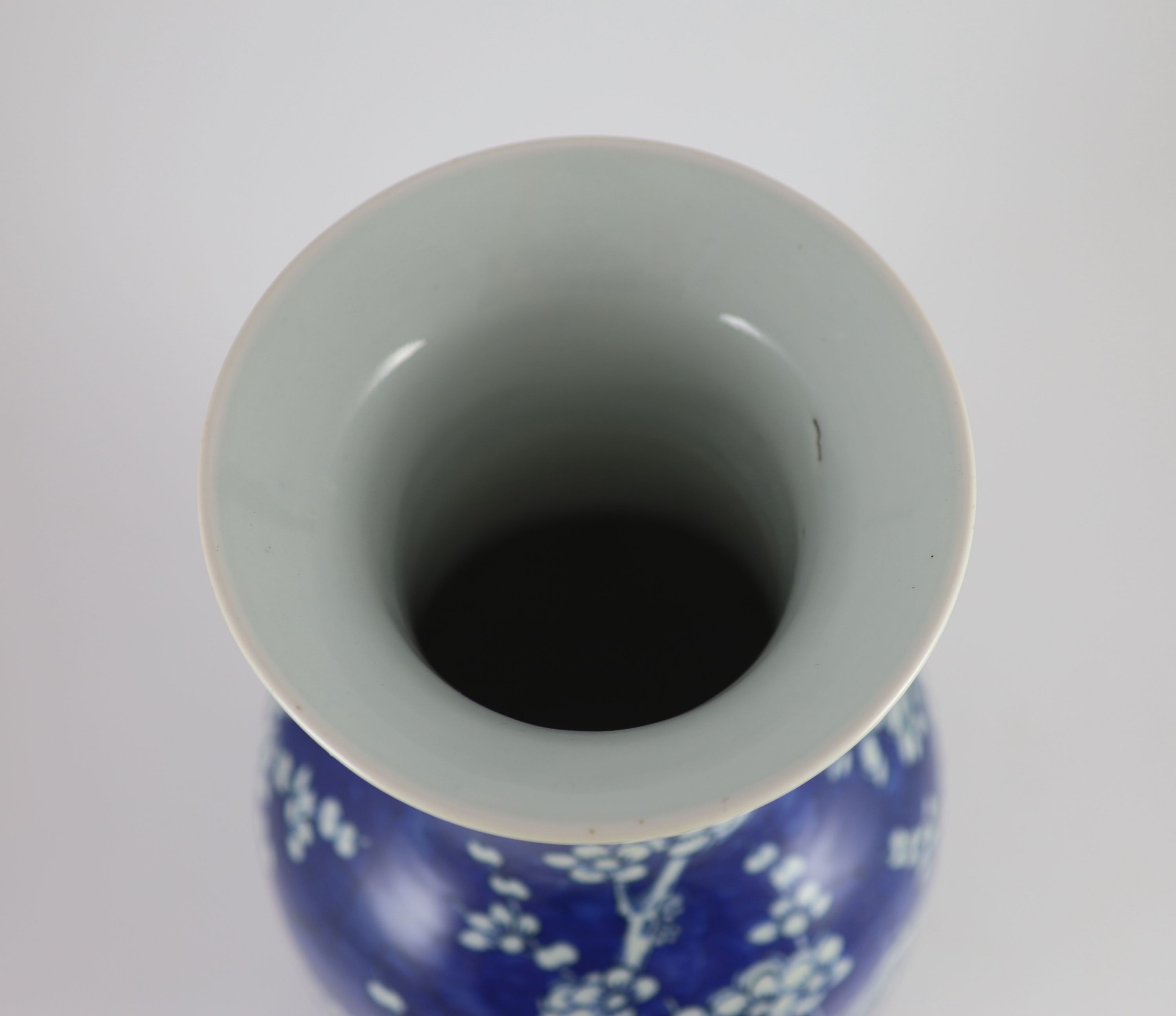 A large Chinese blue and white ‘prunus’ vase, Daoguang period (1821-50), 43.5cm high